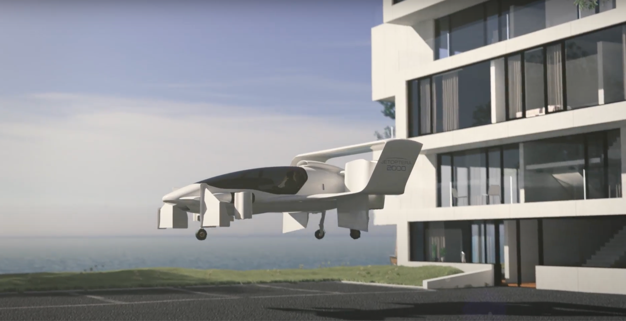 J-2000 two-seat passenger aircraft concept in vertical flight